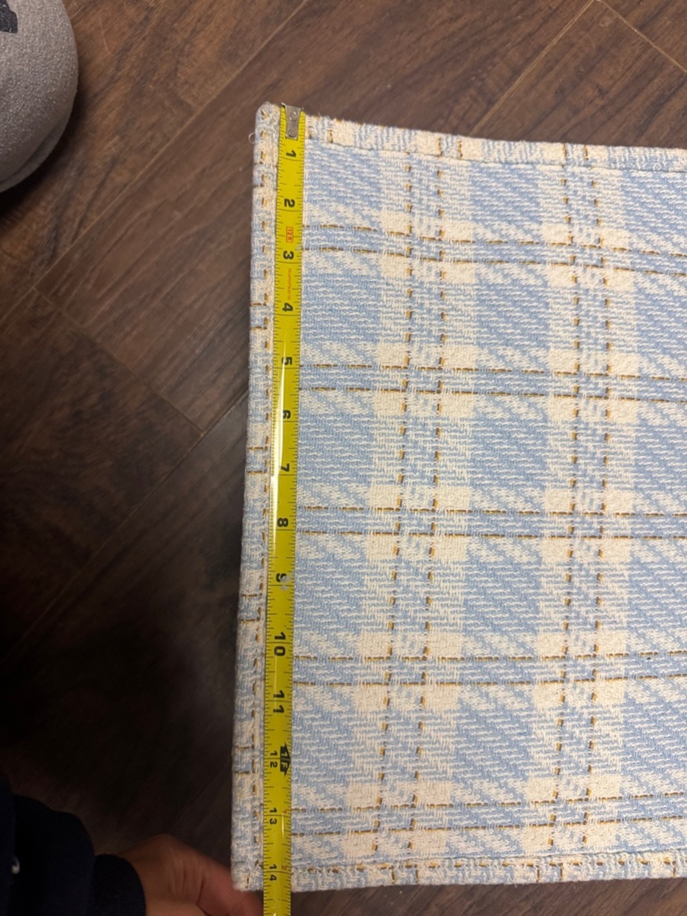 Do Everything in Love Blue and Cream Plaid Tote - Picture 9 of 11